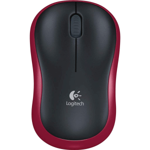 Logitech M185 Wireless Mouse - Red - 910-002237