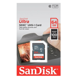 SanDisk Ultra SDHC/SDXC 64GB 100MB/s -SDSDUNR-064G-GN3IN