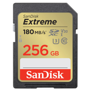 SanDisk Extreme SDHC/SDXC 256GB 180MB/s -SDSDXVV-256G-GNCIN