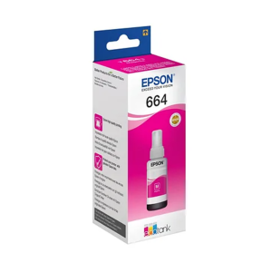 Epson T6643 Magenta Ink Bottle C13T66434A – 70ml for L-Series
