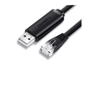 UGREEN USB-A   CM204to RJ45 Console Cable 1.5m Black-UG-50773