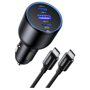UGREEN 130W 3-Port Fast Car Charger EC705-UG-35025