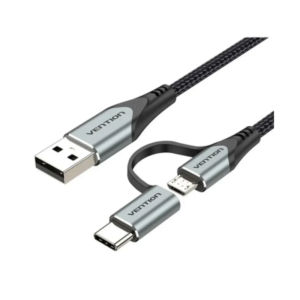 Vention 2-in-1 USB-A to Micro & Type-C Cable 0.5M-CQEHD