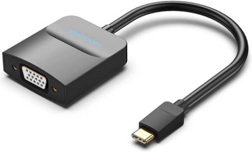 Vention Type-C to VGA Adapter 0.15M Black ABS Type - TDDBB