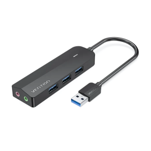 Vention 3-Port USB 3.0 Hub + Sound Card 0.15m | CHIBB