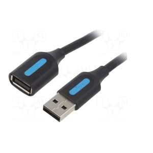 Vention USB 2.0 A Male to A Female Extension Cable 3M black PVC Type-CBIBI