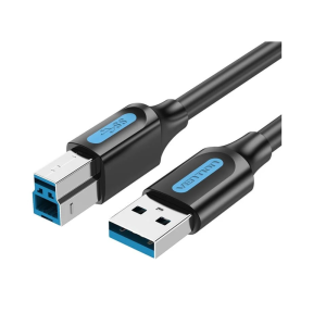 Vention USB 3.0 A Male to B Male Cable 1.5M Black PVC Type-COOBG