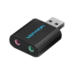 Vention USB External Sound Card Black Metal Type-VAB-S17-B