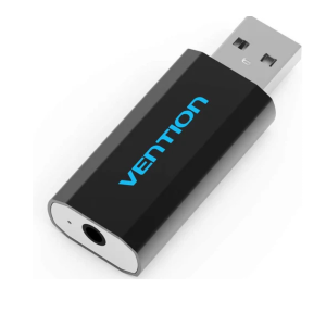 Vention USB External Sound Card Black Metal Type CTIA-VAB-S15-B