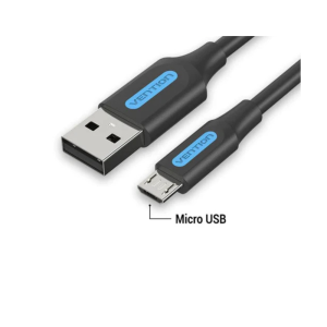 Vention USB 2.0 A Male to Micro-B Male 3A Cable 2M Black-COLBH