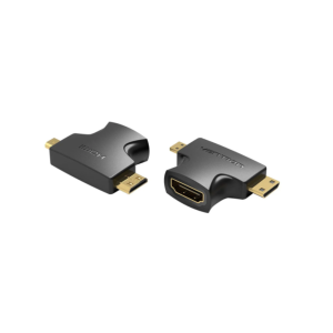 Vention 2 in 1 Mini HDMI and Micro HDMI Male to HDMI Female Adapter-AGFBO