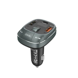 Vention 3-Port USB Car Charger with FM Transmitter  Black ABS Type-FFLB0