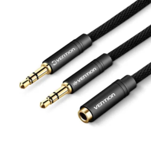 Vention 3.5MM Male to 2-Male RCA Adapter Cable 2M Black - BCLBH