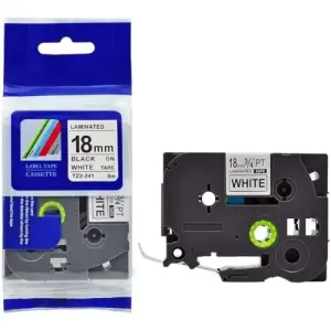 Brother TZ2-241 Label Tape 18mm x 8m Black on white