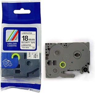 Brother TZe-SE4 18mm Black on white Tape