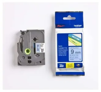 Brother TZw-521 Black on Blue Tape