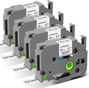 Brother TZE-241 18mm Black on White