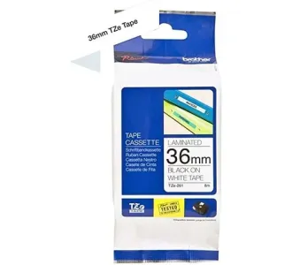 Brother TZe-261 63mm Black on White Label Tape
