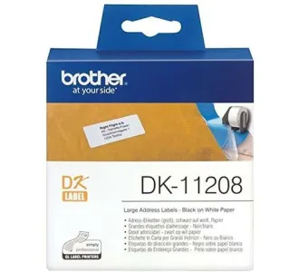 Brother DK-11208 Black On white Label Tape