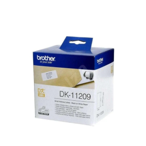 Brother DK-11209 Black on White tape