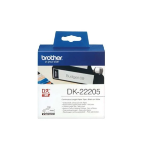 Brother DK-22205 Black on White Label tape