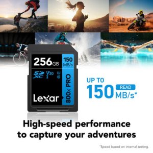 Lexar 256GB 150 Mbps High-Performance 800x PRO UHS-I SDXC Card (BLUE Series)