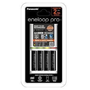 Panasonic Battery Charger – Eneloop Pro 3 hour Charger + 4 AA batteries 2550mAh