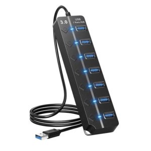 UGREEN CR130 7-IN-1 Powered Switch USB 2.0 A Ports Adapter-30372