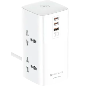 Lightwave 4-Way Extension Socket(3M,70WUSB)(LW EXT 43U)