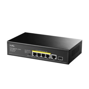 CUDY 5-PORT GIGABIT PoE(120watts) + Switch with 1 SFP Slot-CUDY GS1005PTS1