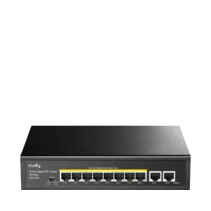 CUDY 10-PORT GIGABIT PoE(120watts) + Switch with 2 Uplink Ports-CUDY GS1010PE