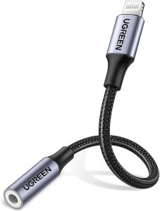 UGREEN US211 Lightning Male to 3.5mm Female Audio Adapter-Dark grey